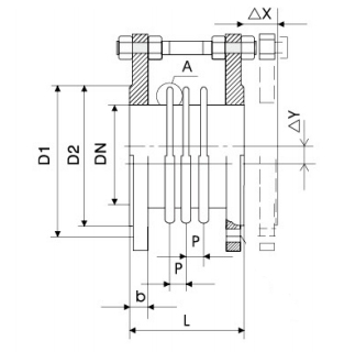 Fluorine lined compensator