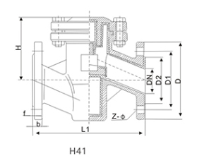 衬氟止回阀H41