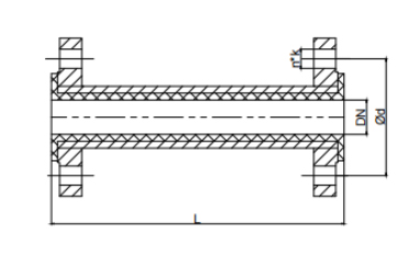 Fluorine-lined pipe